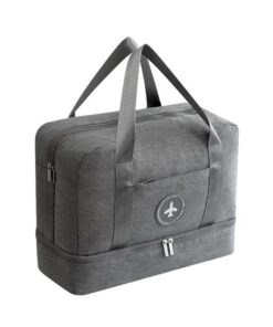 Unisex Dry and Wet Separation Travel Toiletry Bag-Gray