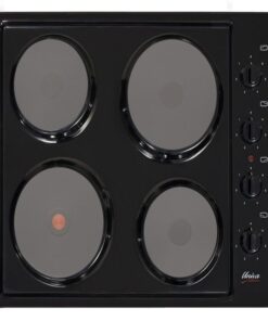 Univa 4 Solid Plate Hob With Control Panel - U156B - Black