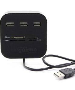USB 2.0 HUB & Card Reader - Black