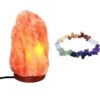 USB Himalayan Salt Lamp & Chakra Bracelet Combo