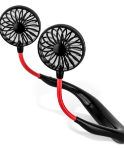 USB Portable Hand-Free Neck Hanging Sports Double Fans 3 Adjustable Speeds