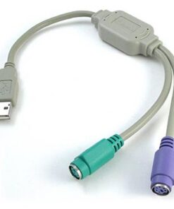 USB To PS2 PS/2 Adapter Converter For Keyboard Mouse