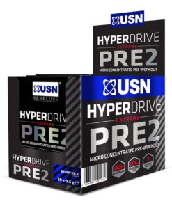 USN Hyperdrive Pre Berry Kick Pre-Workout - 2 9.6G X 20