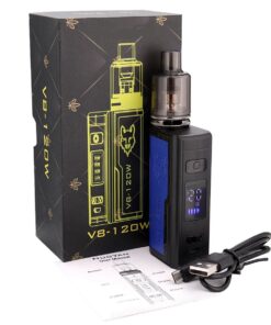 V8 Mod Vape 40W - 120W With 0.3Ohm Coil, 2ml Tank & LED Display - Blue