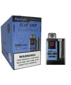 Vapengin Rechargeable Disposable Vape - Blue Raspberry -Box of 5