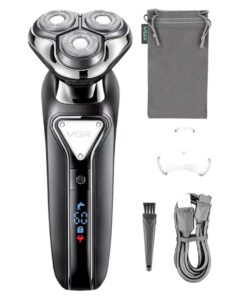 VGR - Triple Rotary Head IPX 6 Mens Shaver - Black