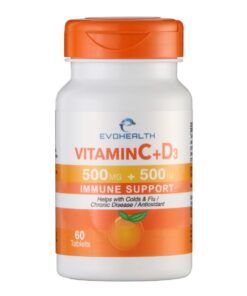 Vitamin C 500mg & Vitamin D3 500iu - 60 Tablets