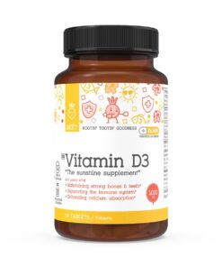 Vitamin D3 1000iu (Cholecalciferol) Supplement Vegan 60 Tablets