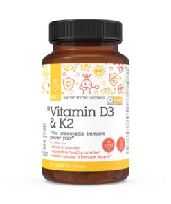 Vitamin D3 1000iu with K2 45mcg (MK7) Supplement Vegan 60 Tablets