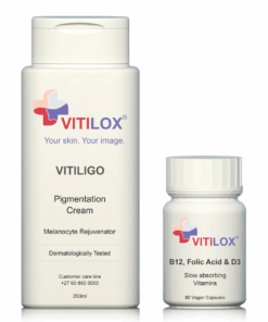 Vitiligo Vitilox Pigmentation Cream & Vitilox Vitamins B12, Folic Acid & D3