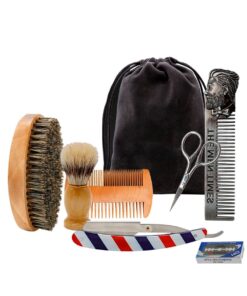 Volamor - 7 Piece Mens Beard Care Shaver Shaving Brush Kit