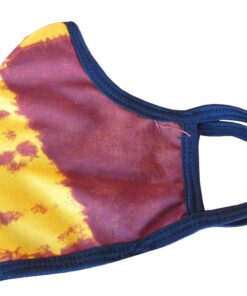 Washable, Reusable Fabric Face Mask - Orange/Maroon/Blue