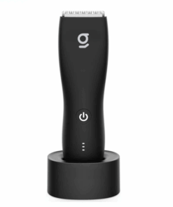 Waterproof Body Hair Grooming Kit with Charging Stand - Black