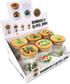 Weed Storage Jar Collection Of 6 - 8.8cm Tall - Cannabis Jars