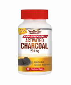 Wellvita Activated Charcoal 200 mg 30 tablets