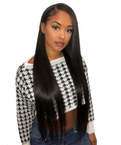 Wendy Queen 4x4 Lace Closure Natural Straight Hair Wig - 12 Inch