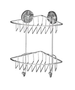 WENKO - Vacuum-LocÂ® 2-Tier Corner Rack Bari - No Drilling Required