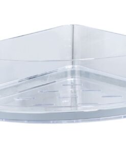 WENKO - Vacuum-LocÂ® Corner Shelf Quadro Range - S/Steel - No Drilling