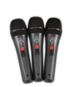 Wharfedale DM5.0S Super-Cardioid Dynamic Microphone 3-Pack