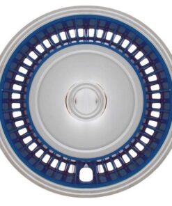 WHEEL COVER 14 CHROME-BLUE W-BADGES