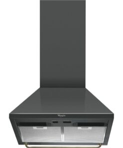 Whirlpool 60cm Wall Mounted Black Cooker Hood - WSLT 65 F AS X