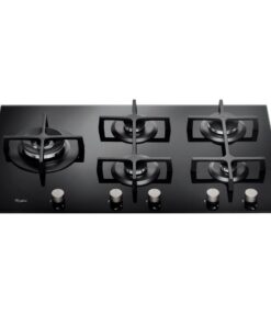 Whirlpool 90cm 5 Burners Glass Gas Hob - GOA 9523/NB