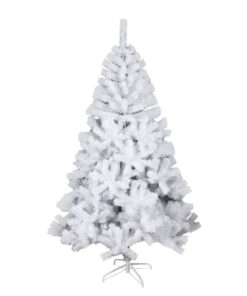 White Artificial PVC Christmas Tree with Stand - Holiday Decor - 210cm