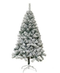 White flocked Christmas tree PVC simulation falling snow 1.8m