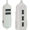Whizzy 5 USB Port Family Car Charger 10.8Amp - White