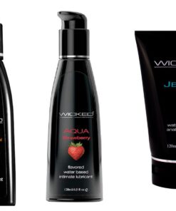 Wicked Adult Anal Jelle w Aqua Strawberry & Salted Caramel Lubes Lubricants