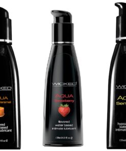 Wicked Adult Aqua Sensitive w Strawberry & Salted Caramel Lubes Lubricants