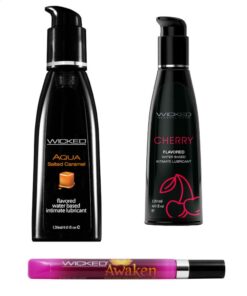 Wicked Adult Awaken Clitoral Gel w Cherry & Salted Caramel Lubes Lubricants