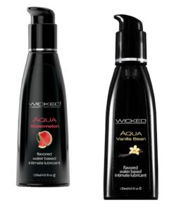 Wicked Adult Care Aqua Flavour Lube Lubricants - Watermelon & Vanilla Bean - 3 Pack