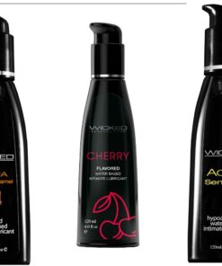 Wicked Adult Care Aqua Sensitive w Cherry & Salted Caramel Lubes Lubricants