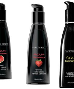 Wicked Adult Care Aqua Sensitive w Strawberry & Watermelon Lubes Lubricants