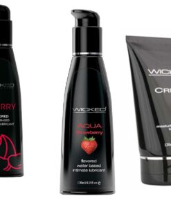 Wicked Adult Masturbation Cream Creme w Strawberry & Cherry Lubes Lubricant