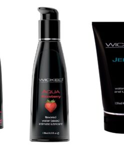 Wicked Adult Sensaul Anal Jelle w Aqua Strawberry & Cherry Lubes Lubricants