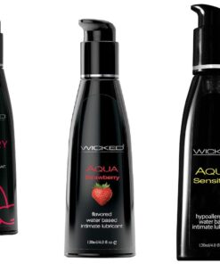 Wicked Adult Sensual Aqua Sensitive w Strawberry & Cherry Lubes Lubricants