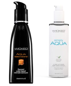 Wicked Adult Sensual Care Simply Aqua & Salted Caramel Lube Lubricant