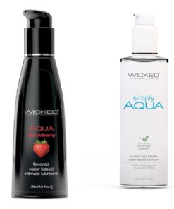 Wicked Adult Sensual Care Simply Aqua & Strawberry Flavour Lube Lubricant