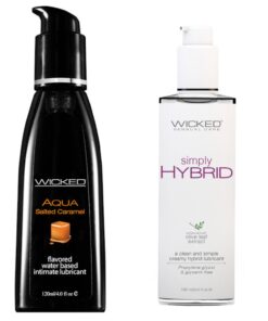Wicked Adult Sensual Care Simply Hybrid & Salted Caramel Lubes Lubricants