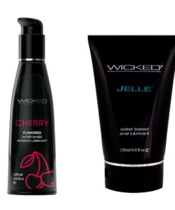Wicked Adult Sensual Sexual Care Anal Jelle w Aqua Cherry Lubes Lubricants