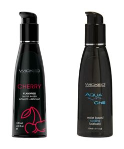 Wicked Adult Sensual Sexual Care Aqua Chill w Cherry Flavour Lube Lubricant