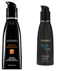 Wicked Adult Sensual Sexual Care Aqua Chill w Salted Caramel Lube Lubricant