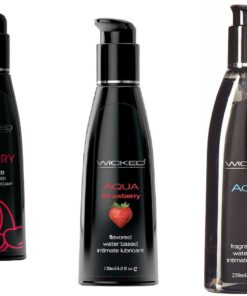 Wicked Adult Sensual Sexual Care Aqua w/ Strawberry & Cherry Lube Lubricant