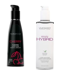 Wicked Adult Sensual Sexual Care Simply Hybrid & Cherry Lube Lubricant