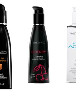 Wicked Adult Sensual Simply Aqua w/ Cherry & Salted Caramel Lube Lubricant
