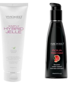 Wicked Adult Sensual Simply Hybrid Jelle w Aqua Watermelon Lubes Lubricants
