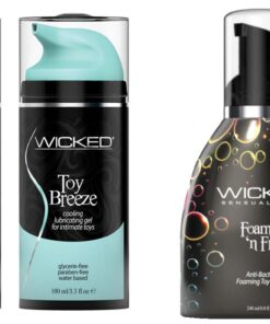 Wicked Adult Toy Fever & Breeze Lube Lubricant Foam n Fresh Cleaner Set - 2 Pack