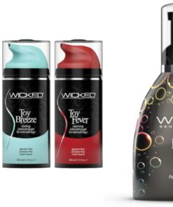 Wicked Adult Toy Love & Fever & Breeze Lube Lubricant Gel & Foam n Fresh - 3 Pack